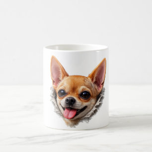 Mug Visage de Chihuahua drôle en 3D – Mème de chien mi