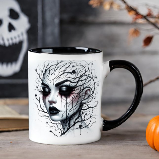 Mug Visage de femme gothique (Créateur téléchargé)