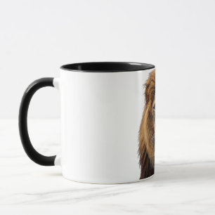 Mug Visage de lion majestueux aux yeux bleus Faune A