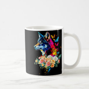 Mug Visage de loup coloré Animaux mignons Amoureux des