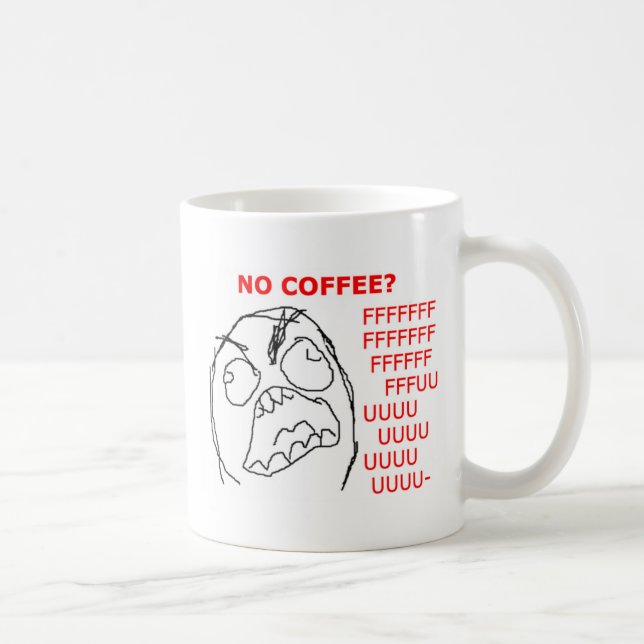 Mug Visage de rage aucun café (Droite)