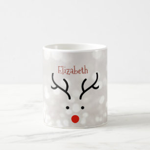 Mug Visage de Renne Adorable, Bokeh