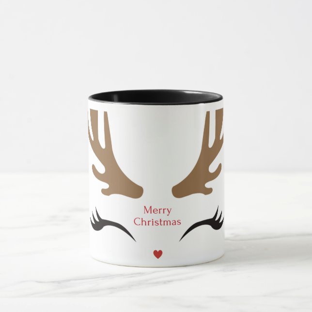 Mug Visage de rennes moderne et mignon (Centre)