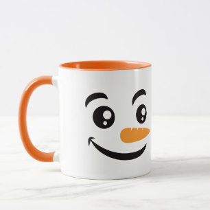 Mug Visage de Snowman souriant