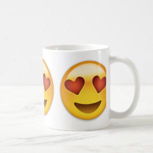 Mug Visage de sourire avec les yeux en forme de coeur
