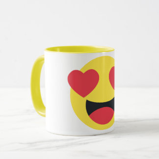 Mug Visage des yeux du coeur Emoji