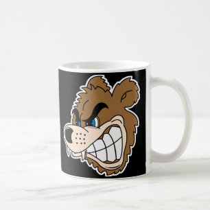 Mug visage d'ours grognant en colère