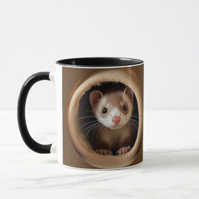 Mug Visage du Ferret de bébé - Ferrets mignons (Gauche)