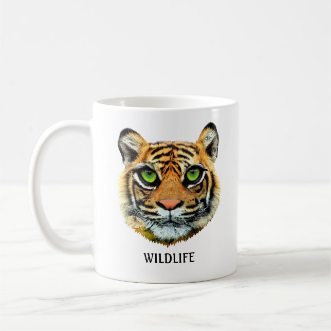 Mug Visage et calligraphie Wild Young Tiger (Gauche)