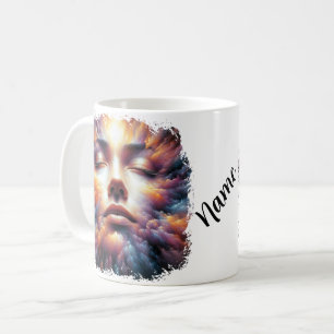 Mug Visage mélangé avec des nuages colorés