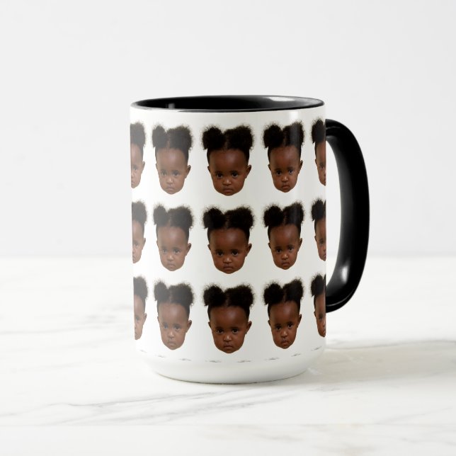 Mug Visage personnalisé avec photo télécharger vos cad (Devant droit)