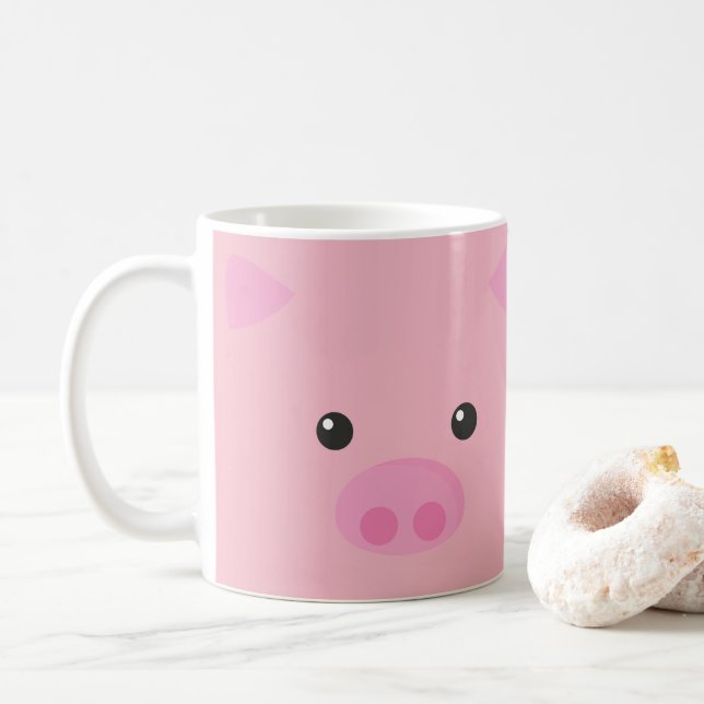 Mug Visage porcin rose (Avec donut)