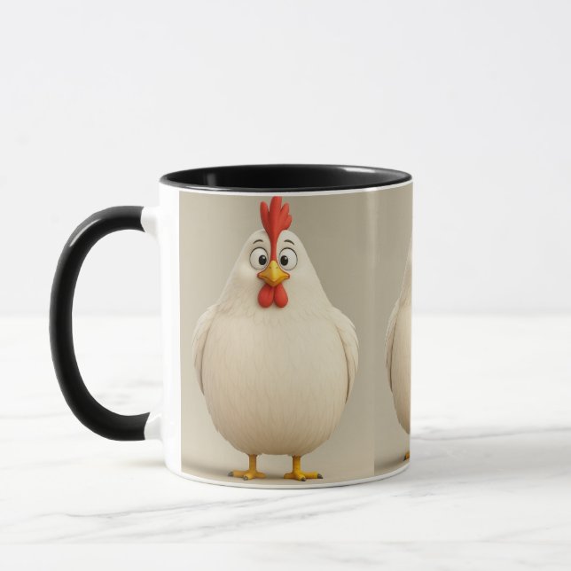 Mug visage poulet choqué (Gauche)