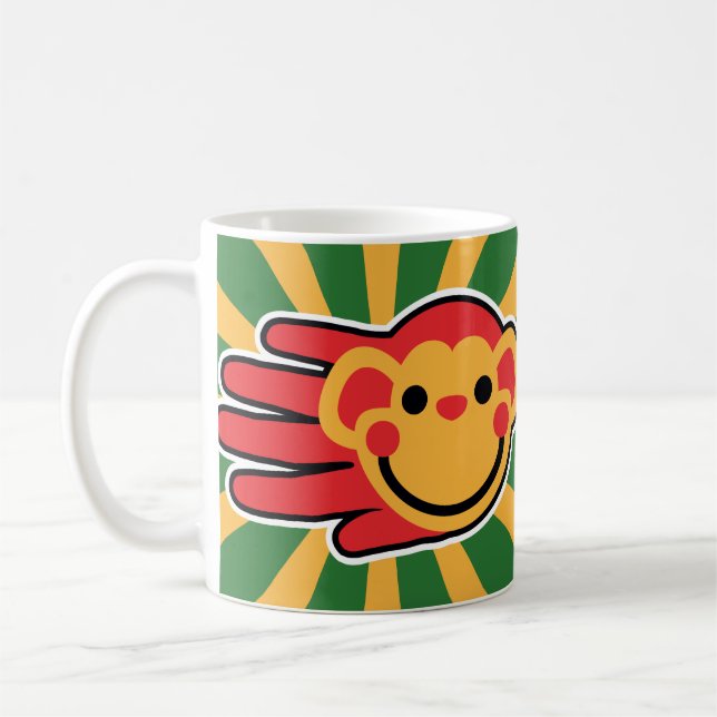 Mug Visage rouge heureux de singe (Gauche)