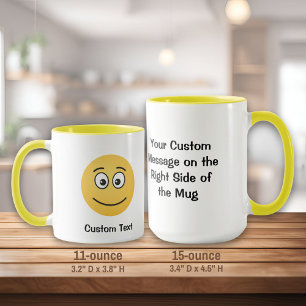 Mug Visage souriant avec sourcils ouverts