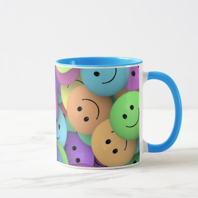 Mug Visages colorés heureux Art Emoji (Droite)