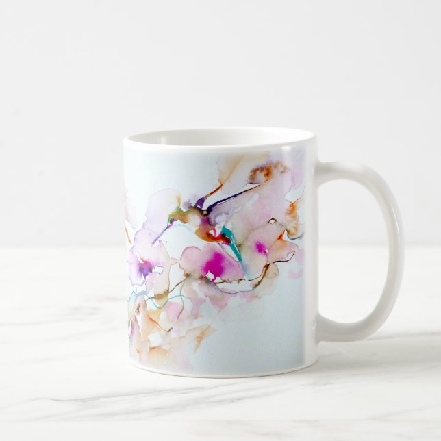 Mug "Vision dans" la copie rose de colibri (Droite)