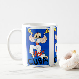 Mug Visitez La Havane, Cuba, Affiche de voyage vintage