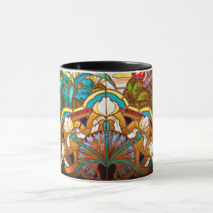 Mug Vitrail Art nouveau fleuri