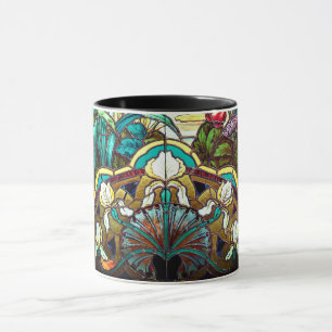 Mug Vitrail Art nouveau fleuri