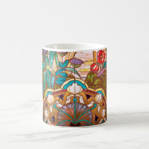 Mug Vitrail Art nouveau look floral