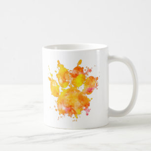 Mug Vivid Aquarelle Splash Chien Empreinte de patte