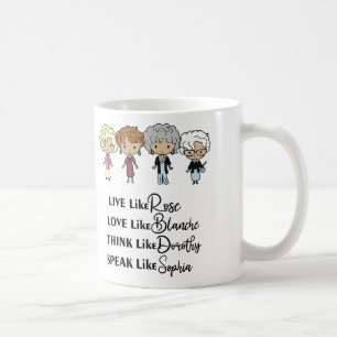 Mug Vivre comme un Rose Amour comme Blanche Penser com