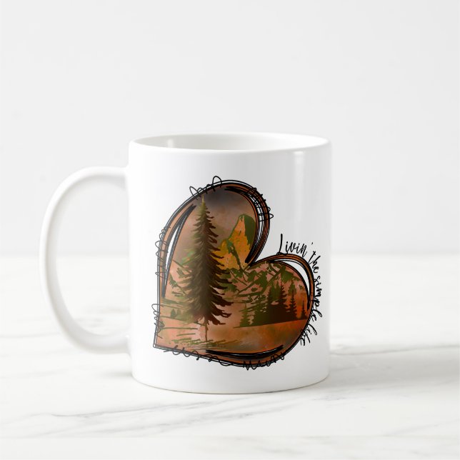 Mug Vivre La Simple Vie Coeur Nature (Gauche)