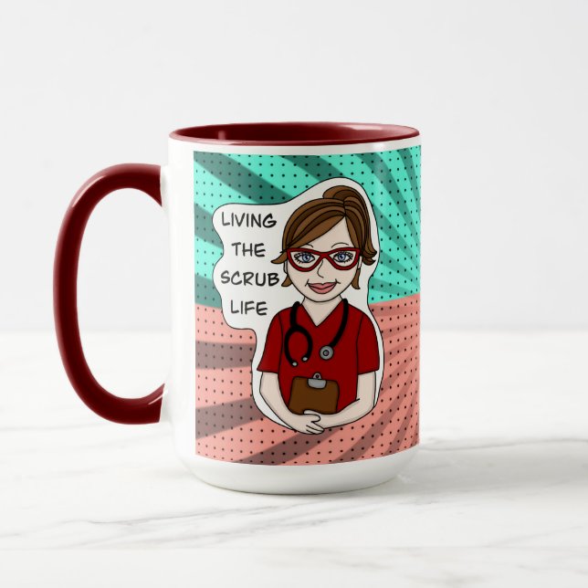Mug Vivre la vie de l'épouvantail | Humour professionn (Gauche)