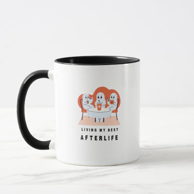 Mug vivre mon meilleur après-vie - café (Gauche)