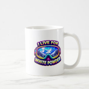 Mug Vivre pour le ski en poudreuse skieur snowboard
