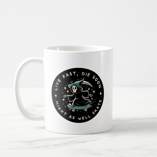 Mug Vivre vite, mourir bientôt - pourrait aussi bien p (Gauche)