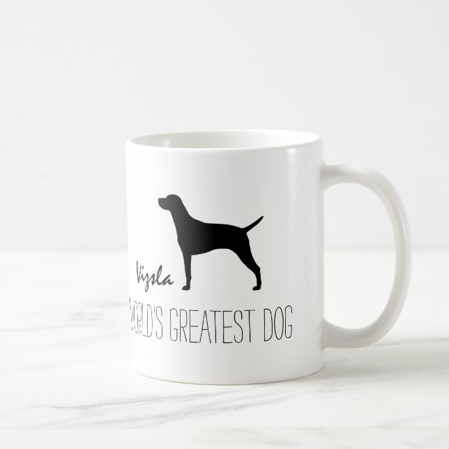 Mug Vizsla Silhouette le plus grand chien du monde | P (Droite)