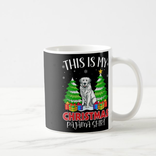 Mug Voici Mon Pyjama de Noël Chien des Pyrénées Xma (Droite)