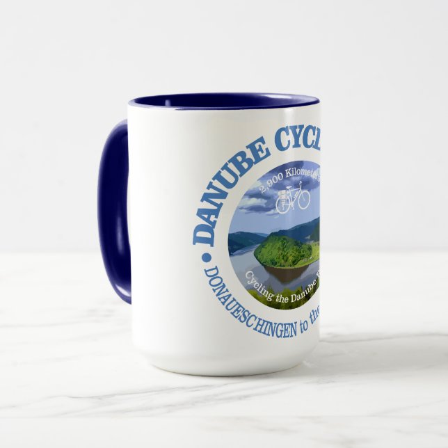 Mug Voie cyclable du Danube (cyclisme c) (Devant gauche)