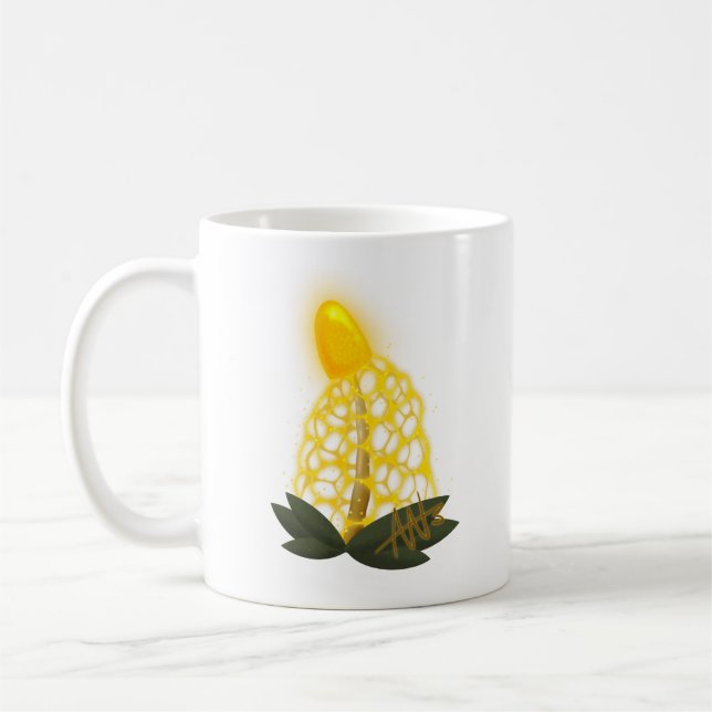 Mug Voile nuptiale magique Champignon jaune étincelant (Gauche)