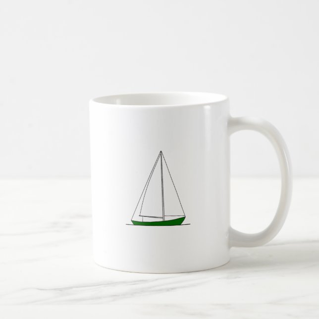 Mug Voilier vert de sloop (Droite)