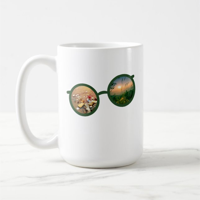 Mug Voir Changer les lunettes Nature vs Pollution Desi (Gauche)