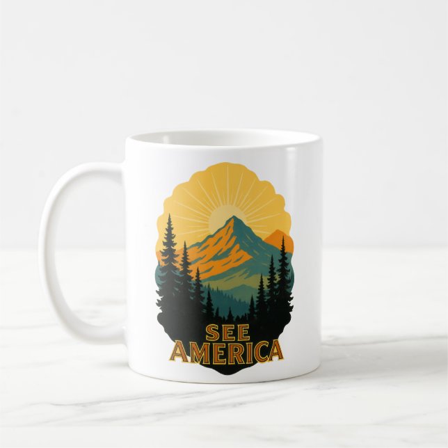 Mug Voir l'affiche du parc national américain (Gauche)