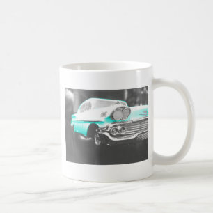 Mug Voiture classique bleu vif à chevy impala 1958