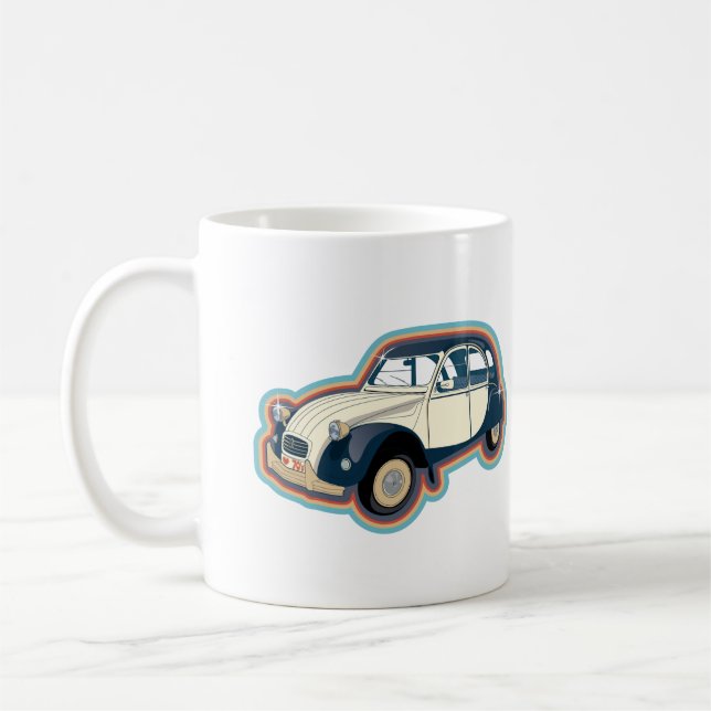 Mug Voiture classique française Oldtimer 2CV (Gauche)