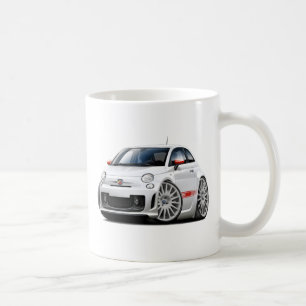 Mug Voiture de blanc de Fiat 500 Abarth