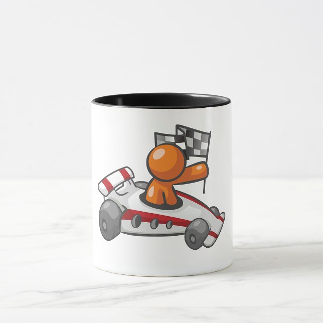 Mug Voiture de course À damiers Drapeau Musique (Créateur téléchargé)