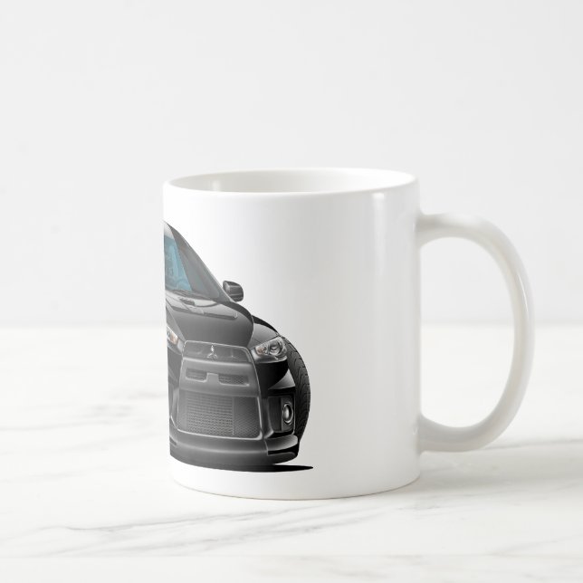 Mug Voiture noire de Mitsubishi Evo (Droite)