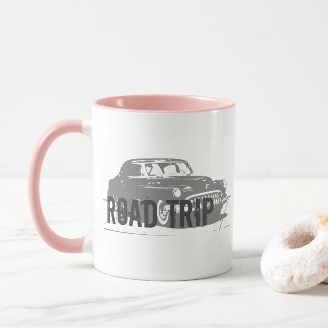 Mug Voiture Vintage Voyage (Avec donut)