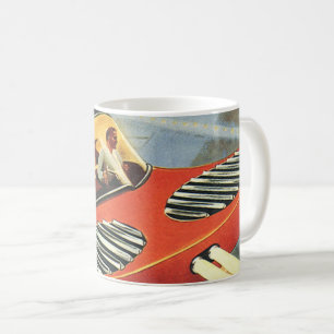 Mug Voiture volante de science-fiction vintage