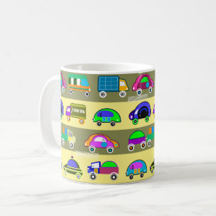 Mug Voitures colorées lumineuses pour garçons