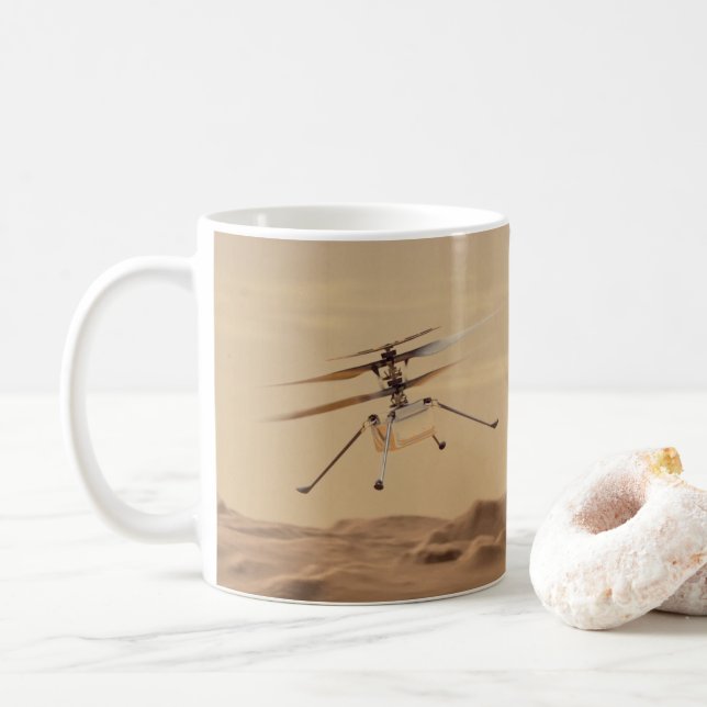 Mug Vol d'hélicoptère Mars Ingéniity (Avec donut)