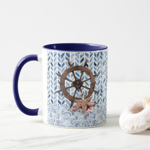 Mug Volant, étoile de mer, motif nautique