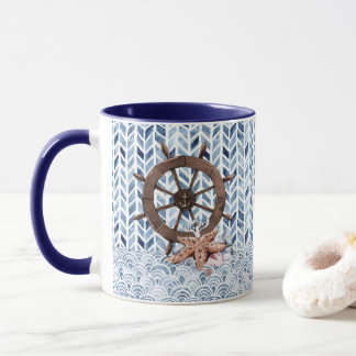 Mug Volant, étoile de mer, motif nautique